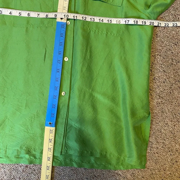 VTG 100% Silk Women’s Kelly Green Blouse Shirt Robbie Bee Sz S 80s 90s Holiday - Picture 2 of 14